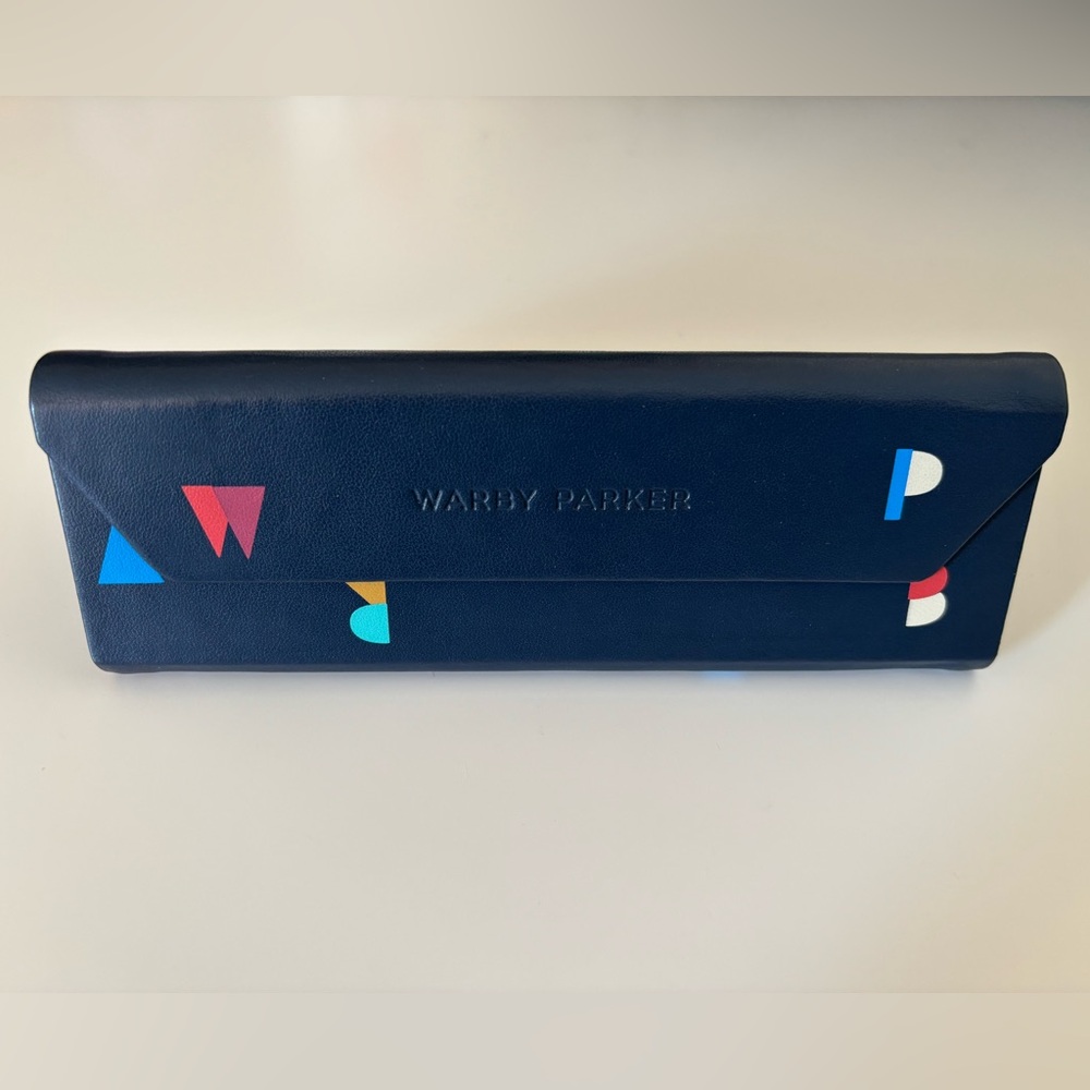 Warby Parker Folding Glasses Case in Navy Blue